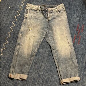 Express Women's Straight Leg Jeans - Light Blue